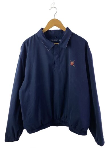 商品画像：ハーフボタンプルオーバー/XL/ポリエステル/ネイビー// 1