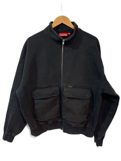 商品画像：ジップパーカー/M/コットン/ブラック 1