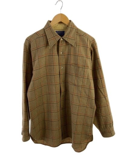 商品画像：70s/ネルシャツ/L/ウール/BEG/チェック 1