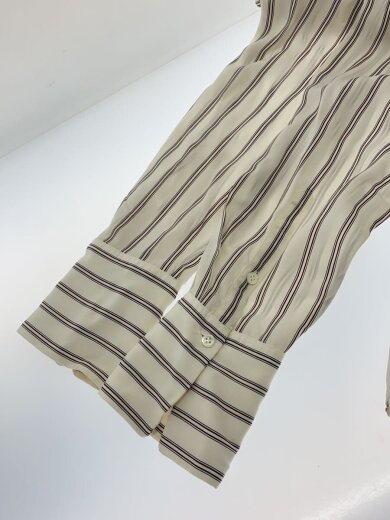 商品画像：25SS/リヨセルストライプバンドカラー/--/--/BEG/ストライプ/25-050-900-0760-3-0 5