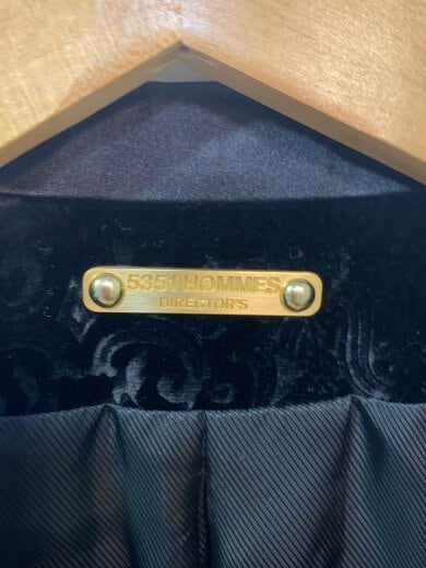 商品画像：エンボスベルベット/ディレクターズラインテーラードジャケット/44/レーヨン/BLK/0211080003 3