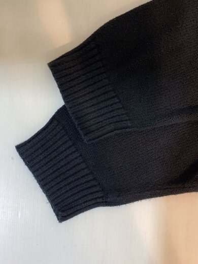 商品画像：ハーフジップコットンニット/ニット・セーター(厚手)/XXL/コットン/BLK 5