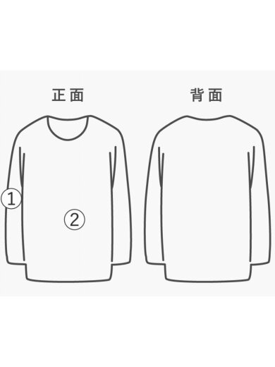 商品画像：長袖Tシャツ/L/コットン/BLK/537288-01// 8