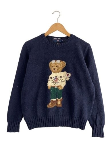 商品画像：ポロベア/インパクト21/ニット・セーター(厚手)/M/コットン/NVY/RLKSSS4024// 1
