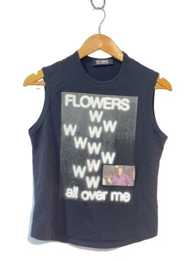 商品画像：Sleeveless Tight Fit Top Flowers/M/コットン/BLK/211-w130b 1