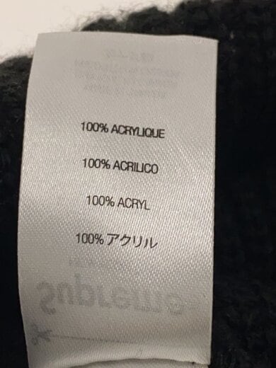 商品画像：ニットキャップ/--/アクリル/BLK/無地/メンズ 5