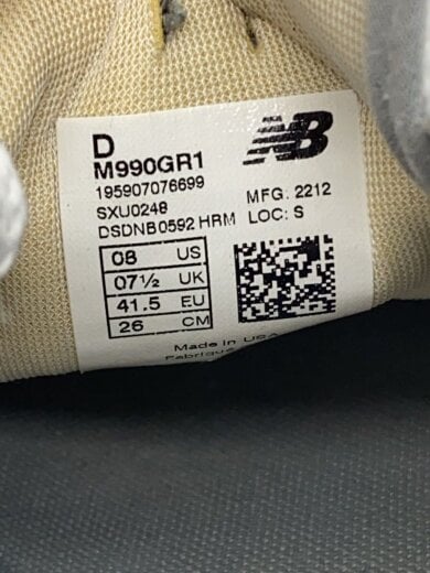 商品画像：ローカットスニーカー/26cm/GRY/M990GR1/USA製 5