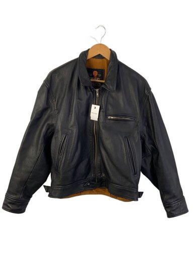 商品画像：4EVER/レザージャケット・ブルゾン/S/レザー/BLK/無地 1