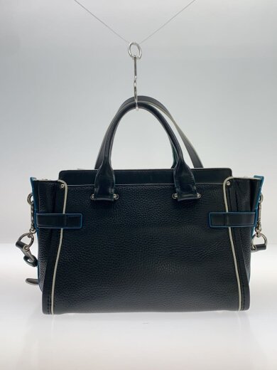 商品画像：ショルダーバッグ/レザー/BLK/無地/38453 3