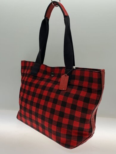 商品画像：トートバッグ_レッド/--/RED/チェック 2