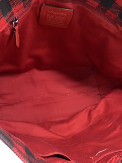 商品画像：トートバッグ_レッド/--/RED/チェック 6