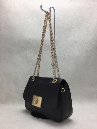 画像：COACHチェーンショルダーバッグ/レザー/BLK/F348282