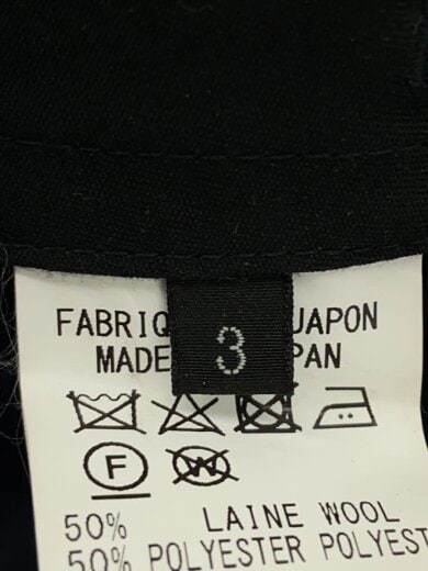 画像：Ground Yボトム/3/ウール/BLK/GD-P18-1005