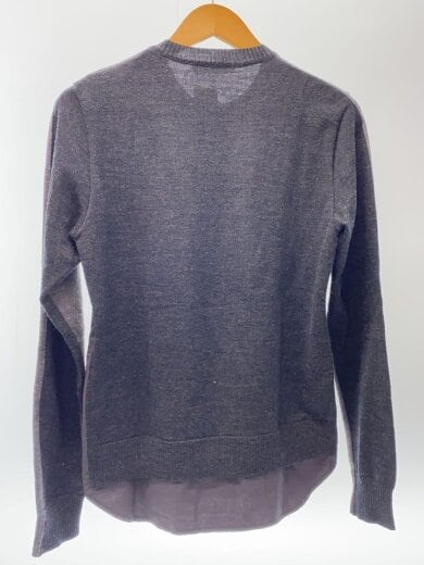 商品画像：ニット・セーター(薄手)/2/ウール/GRY/jul4902/バイカラー 2