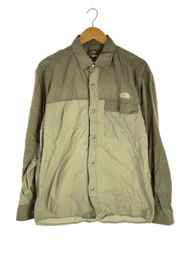 商品画像：L/S NUPTSE SHIRT_ロングスリーブヌプシシャツ/L/ナイロン/KHK 1