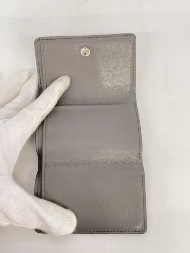 商品画像：3つ折り財布/レザー/GRY/レディース/391446 4