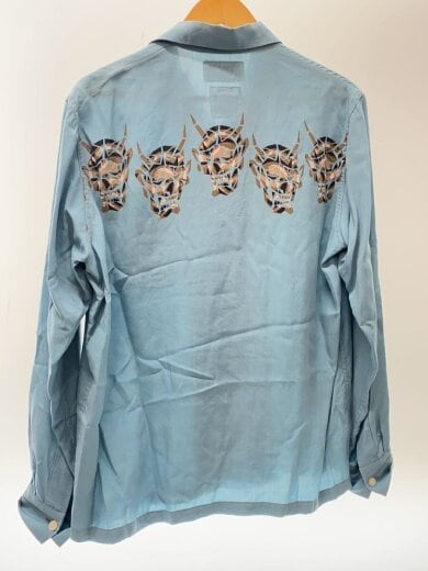 商品画像：長袖シャツ/L/レーヨン/BLU// 2