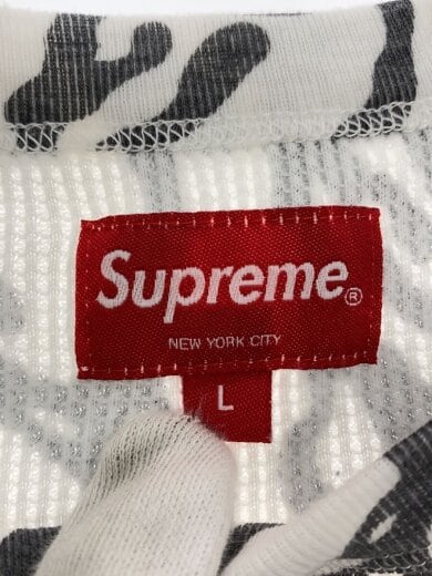 商品画像：長袖Tシャツ/L/コットン/WHT/総柄 3