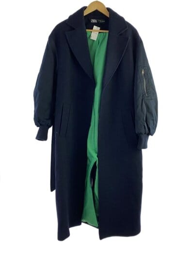 商品画像：マッチングボンバーコート/S/ポリエステル/NVY/無地 1