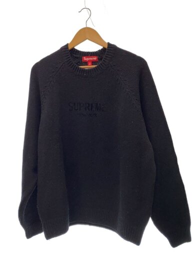 商品画像：24FW/Flocked Logo Sweater/L/ウール/BLK// 1