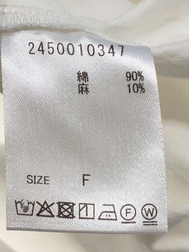 商品画像：長袖シャツ/FREE/コットン/WHT/無地/2450010347// 4
