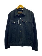 デニムトラッカージャケット/ジャケット/L/コットン/BLK/無地/72334-0513