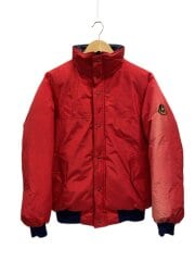 ダウンジャケット/--/ナイロン/RED/無地/色褪せ有/asics製