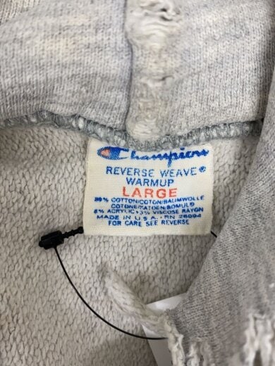 商品画像：80s/REVERSE WEAVE/RUTGERS/パーカー/L/コットン/GRY/プリント/破れ/穴あき 3