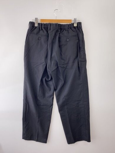 商品画像：Twill Wide Tapered Slacks/3/ウーリーコットン/BLK/無地/GM251-40073B 2