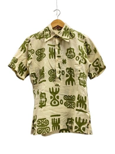 商品画像：70s/半袖シャツ/S/コットン/CRM/総柄 1