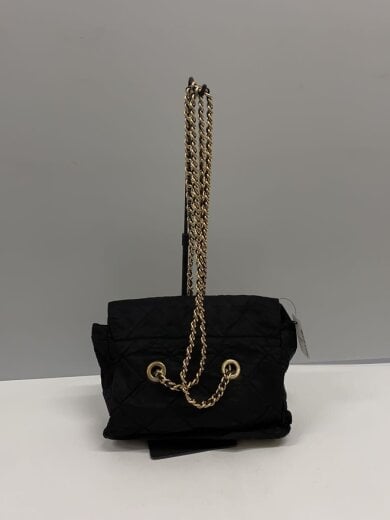 商品画像：ダブルチェーン/キルティング/オールド/ショルダーバッグ/ナイロン/BLK 3