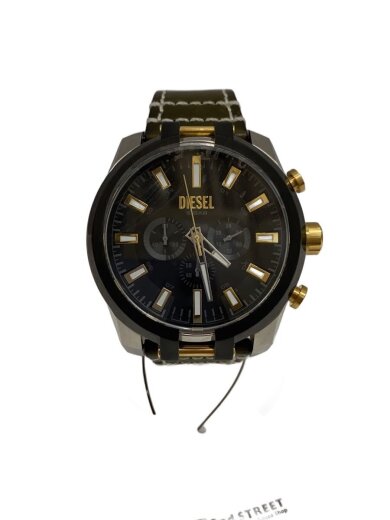 商品画像：SPLIT/クォーツ腕時計/アナログ/レザー/BLK/KHK/DZ-4588 1