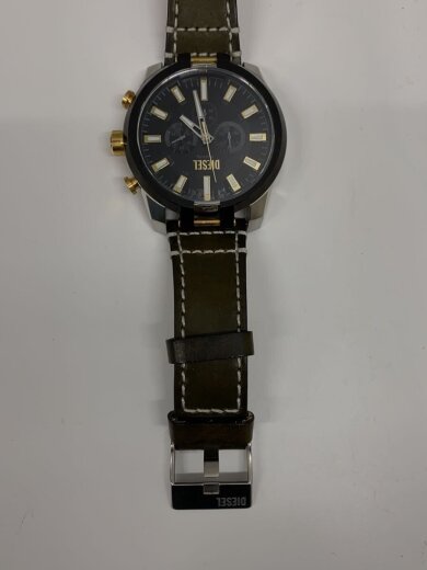 商品画像：SPLIT/クォーツ腕時計/アナログ/レザー/BLK/KHK/DZ-4588 6