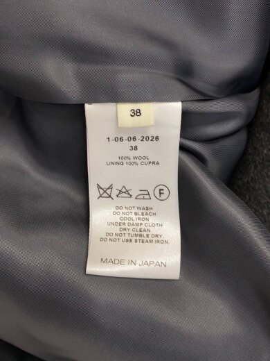 商品画像：チェスターコート/38/ウール/GRY/無地/1-06-06-2026 4