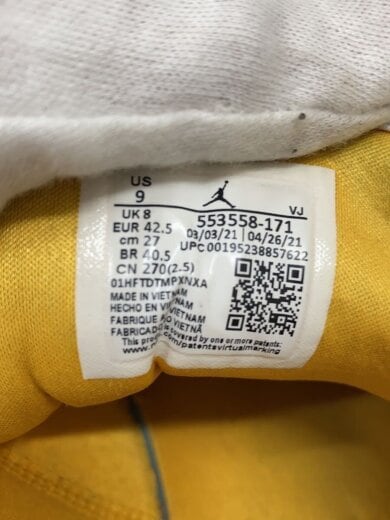商品画像：AIR JORDAN 1 LOW_エアジョーダン 1 ロー/27cm/YLW// 5