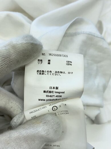 商品画像：Tシャツ/2/コットン/WHT/YK25SS0973CS 5