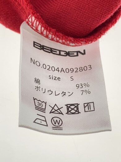 商品画像：BEEDEN/Tシャツ/S/コットン/RED/ラメプリント// 4