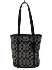 トートバッグ_シグネチャー_ブラック/キャンバス/BLK/総柄