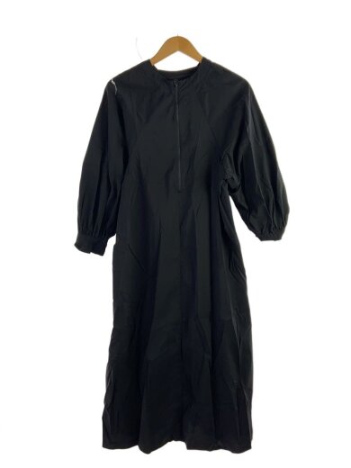 商品画像：長袖ワンピース/36/コットン/BLK/無地/68-26-0592-632 1
