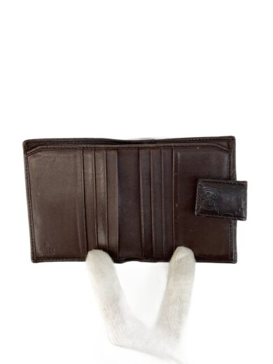 商品画像：2つ折り財布_グッチシマ/レザー/BRW/総柄/メンズ 4