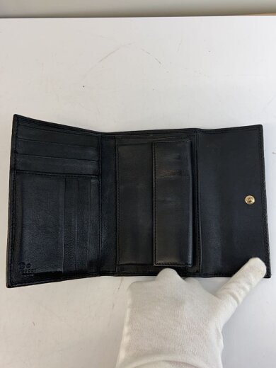 商品画像：3つ折り財布/レザー/BLK/メンズ/346057・525040 4