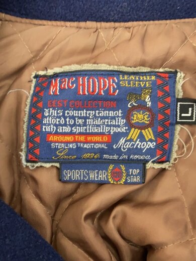 商品画像：MacHOPE/スタジャン/L/ウール/NVY 3