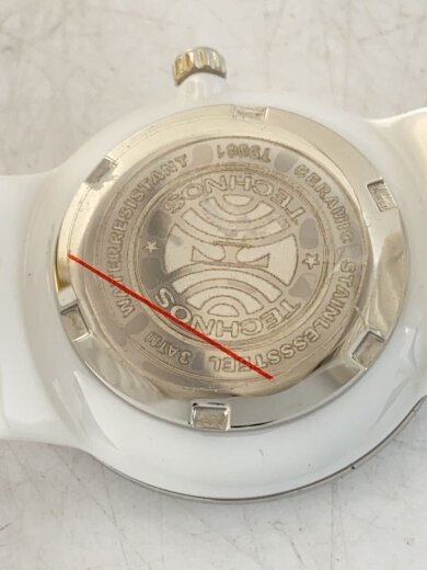 商品画像：クォーツ腕時計/アナログ/セラミック/WHT/WHT/SS/T9881 3