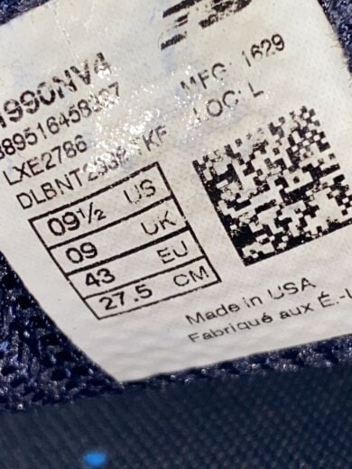 商品画像：ニューバランス/M990/27.5cm/NVY 5