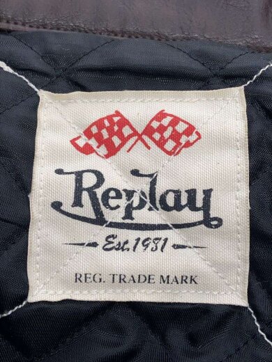 商品画像：レザージャケット・ブルゾン/L/コットン/BRW/8442A 3