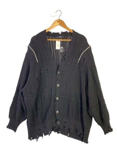 商品画像：カーディガン(厚手)/FREE/コットン/BLK/HA020068SY 1