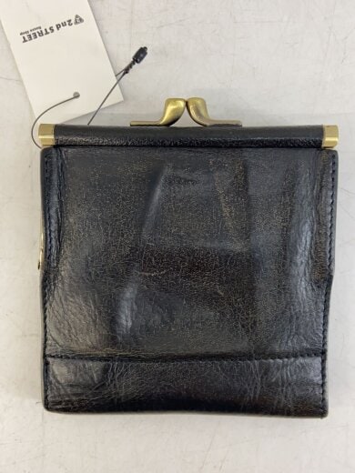 商品画像：2つ折り財布/レザー/BLK/メンズ 2