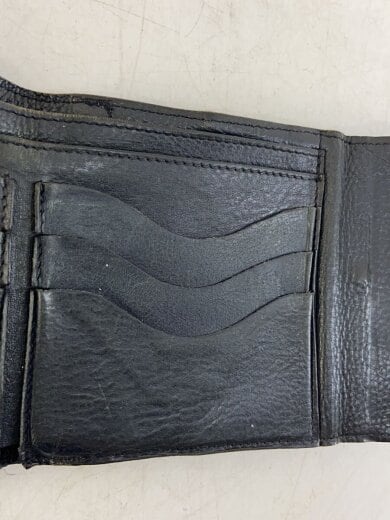 商品画像：2つ折り財布/レザー/BLK/メンズ 8