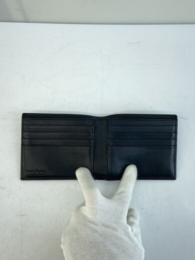 商品画像：2つ折り財布/レザー/BLK/無地/メンズ// 4