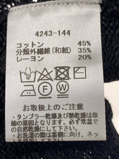 商品画像：ニット・セーター(薄手)/--/コットン/BLK/4243-144// 4